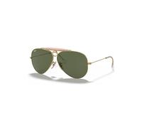 Ray-Ban Shooter Gafas De Sol Oro Arista Montura Verde Lentes 62-09