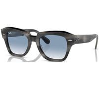 Ray - Ban Unisex RB2186 STATE STREET 14043F Gafas de sol Acetato Gris Azul Cuadrada Normal Sombreado