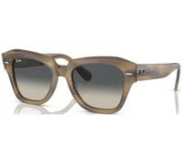 Ray - Ban Unisex RB2186 STATE STREET 140571 Gafas de sol Acetato Verde Gris Cuadrada Normal Sombreado