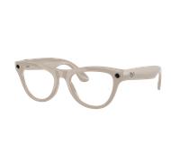 Ray-Ban Unisex RW4010 Ray-Ban Meta Skyler - Color del Marco: Gris tiza, Color de la Lente: Transparente / Zafiro