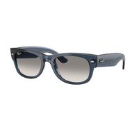 Ray - Ban Unisex Ray - Ban RB0832S MEGA WAYFARER II 684532 Gafas de sol Acetato Azul Gris Cuadrada Normal Matizado