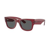Ray - Ban Unisex RB0840S MEGA WAYFARER 6679B1 Gafas de sol Acetato Rojo Gris Cuadrada Normal