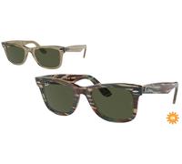 Ray - Ban Unisex Ray - Ban RB2140 WAYFARER 138731 Gafas de sol Acetato Gris Verde Cuadrada Normal