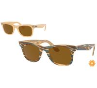 Ray - Ban Unisex Ray - Ban RB2140 WAYFARER 140833 Gafas de sol Acetato Marrón Marrón Cuadrada Normal