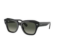 Ray - Ban Unisex Ray - Ban RB2186 STATE STREET 901/71 Gafas de sol Acetato Negro Gris Cuadrada Normal Sombreado