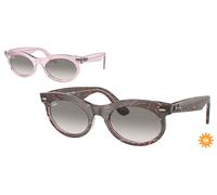 Ray - Ban Unisex Ray - Ban RB2242 WAYFARER OVAL 138432 Gafas de sol Acetato Violeta Gris Redonda Normal Sombreado