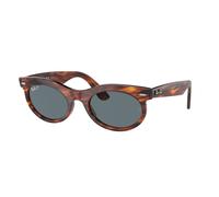 Ray - Ban Unisex Ray - Ban RB2242 WAYFARER OVAL 954/3R Gafas de sol Acetato Marrón Azul Redonda Polarizado Antirreflejo
