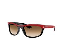 Ray - Ban Unisex Ray - Ban RB2489 BALORAMA 955/51 Gafas de sol Acetato Rojo Marrón Cuadrada Normal Sombreado