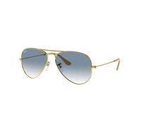 Ray - Ban Unisex Ray - Ban RB3025 AVIATOR 001/3F Gafas de sol Metal Oro Azul Piloto Normal