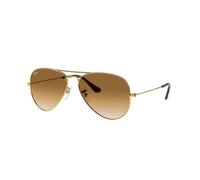 Ray - Ban Unisex Ray - Ban RB3025 AVIATOR 001/51 Gafas de sol Metal Oro Marrón Piloto Normal