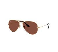 Ray - Ban Unisex Ray - Ban RB3025 AVIATOR 001/C5 Gafas de sol Metal Oro Rojo Piloto Normal
