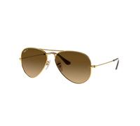 Ray - Ban Unisex RB3025 AVIATOR 001/M2 Gafas de sol Metal Oro Marrón Piloto Polarizado Sombreado
