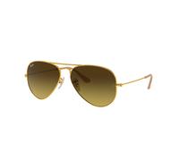 Ray - Ban Unisex Ray - Ban RB3025 AVIATOR 112/85 Gafas de sol Metal Oro Marrón Piloto Normal Sombreado