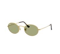 Ray - Ban Unisex RB3547 OVAL 001/4E Gafas de sol Metal Oro Verde Redonda Normal