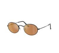 Ray - Ban Unisex Ray - Ban RB3547N OVAL 002/40 Gafas de sol Metal Negro Marrón Redonda Espejo