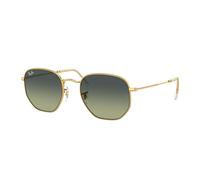 Ray - Ban Unisex Ray - Ban RB3548 HEXAGONAL 001/BH Gafas de sol Metal Oro Verde Geométrico Normal Sombreado