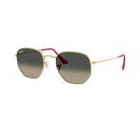 Ray - Ban Unisex Ray - Ban RB3548N HEXAGONAL 001/71 Gafas de sol Acero Oro Gris Geométrico Normal Sombreado
