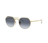 Ray - Ban Unisex Ray - Ban RB3565 JACK 001/86 Gafas de sol Metal Oro Azul Geométrico Normal Sombreado