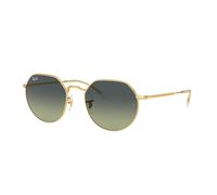 Ray - Ban Unisex Ray - Ban RB3565 JACK 001/BH Gafas de sol Metal Oro Verde Geométrico Normal Sombreado