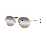 Ray - Ban Unisex Ray - Ban RB3565 JACK 001/GD Gafas de sol Metal Oro Azul Geométrico Normal Sombreado