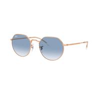 Ray - Ban Unisex Ray - Ban RB3565 JACK 92023F Gafas de sol Metal Oro Azul Geométrico Normal Sombreado