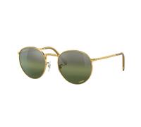 Ray - Ban Unisex Ray - Ban RB3637 NEW ROUND 9196G4 Gafas de sol Metal Oro Verde Pantos Polarizado Sombreado