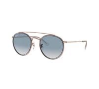 Ray - Ban Unisex Ray - Ban RB3647N 90683F Gafas de sol Metal Bronce Azul Redonda Normal Sombreado