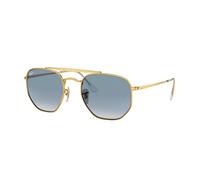 Ray - Ban Unisex Ray - Ban RB3648 THE MARSHAL 001/3F Gafas de sol Metal Oro Azul Geométrico Normal