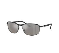 Ray - Ban Unisex Ray - Ban RB3671CH CHROMANCE 186/5J Gafas de sol Metal Negro Plata Pillow Polarizado