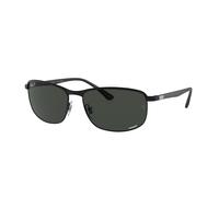 Ray - Ban Unisex Ray - Ban RB3671CH CHROMANCE 186/K8 Gafas de sol Metal Negro Gris Pillow Polarizado