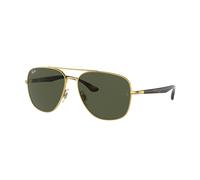 Ray - Ban Unisex Ray - Ban RB3683 001/31 Gafas de sol Metal Oro G15 Cuadrada Normal