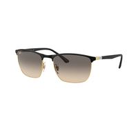 Ray - Ban Unisex Ray - Ban RB3686 187/32 Gafas de sol Acero Negro Gris Cuadrada Normal Sombreado