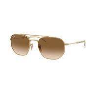 Ray - Ban Unisex Ray - Ban RB3707 001/51 Gafas de sol Metal Oro Marrón Geométrico Normal Sombreado