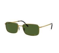 Ray - Ban Unisex Ray - Ban RB3717 9196P1 Gafas de sol Metal Oro Verde Cuadrada Polarizado