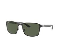 Ray - Ban Unisex Ray - Ban RB3721 914471 Gafas de sol Metal Negro Verde Cuadrada Normal