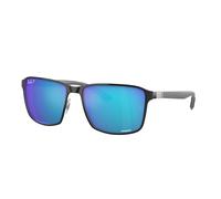 Ray - Ban Unisex Ray - Ban RB3721CH 9144A1 Gafas de sol Metal Negro Azul Cuadrada Polarizado Espejo