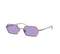 Ray - Ban Unisex Ray - Ban RB3728 YEVI 004/1A Gafas de sol Metal Gris Violeta Geométrico Normal