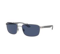 Ray - Ban Unisex Ray - Ban RB3737 004/80 Gafas de sol Metal Gris Azul Cuadrada Normal
