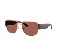 Ray-Ban Rb3756ch Chromance Gafas De Sol Marrón Arena Montura Violeta Lentes Polarizado 59-18
