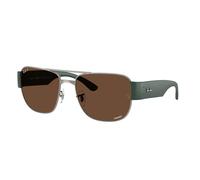 Ray - Ban Unisex Ray - Ban RB3756CH 004/AN Gafas de sol Metal Gris Marrón Cuadrada Polarizado