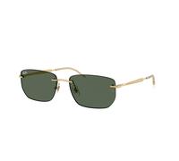 Ray - Ban Unisex Ray - Ban RB3768 001/71 Gafas de sol Metal Oro Verde Geométrico Normal
