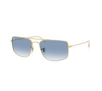 Ray - Ban Unisex Ray - Ban RB3779 EXPLORER 3 001/3F Gafas de sol Metal Oro Azul Cuadrada Normal Matizado