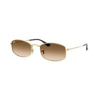 Ray - Ban Unisex Ray - Ban RB3832 001/51 Gafas de sol Metal Oro Marrón Geométrico Normal Sombreado