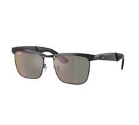 Ray - Ban Unisex Ray - Ban RB3875 WAYFARER DELUXE 002/39 Gafas de sol Metal Negro Cuadrada Normal