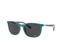 Ray - Ban Unisex Ray - Ban RB4386 6651K8 Gafas de sol Inyectado Azul Gris Pillow Polarizado