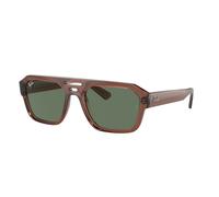 Ray - Ban Unisex Ray - Ban RB4397 CORRIGAN 667882 Gafas de sol Acetato Marrón Verde Geométrico Normal