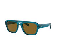 Ray - Ban Unisex Ray - Ban RB4397 CORRIGAN 668383 Gafas de sol Acetato Azul Marrón Geométrico Polarizado