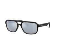 Ray - Ban Unisex Ray - Ban RB4414M F68430 Gafas de sol Nylon Negro Plata Geométrico Normal Espejo