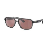 Ray - Ban Unisex Ray - Ban RB4414M F691H2 Gafas de sol Nylon Gris Violeta Geométrico Polarizado Espejo