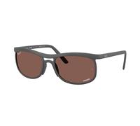 Ray - Ban Unisex Ray - Ban RB4452CH 60171A Gafas de sol Ojeada Gris Cuadrada Polarizado